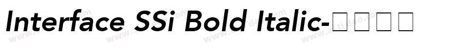Interface SSi Bold Italic字体转换